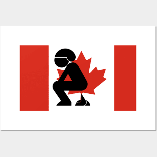 Pooping On The Canadian Flag Posters and Art